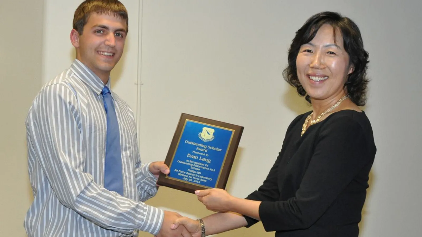 Evan Lang - Outstanding Scholar Award