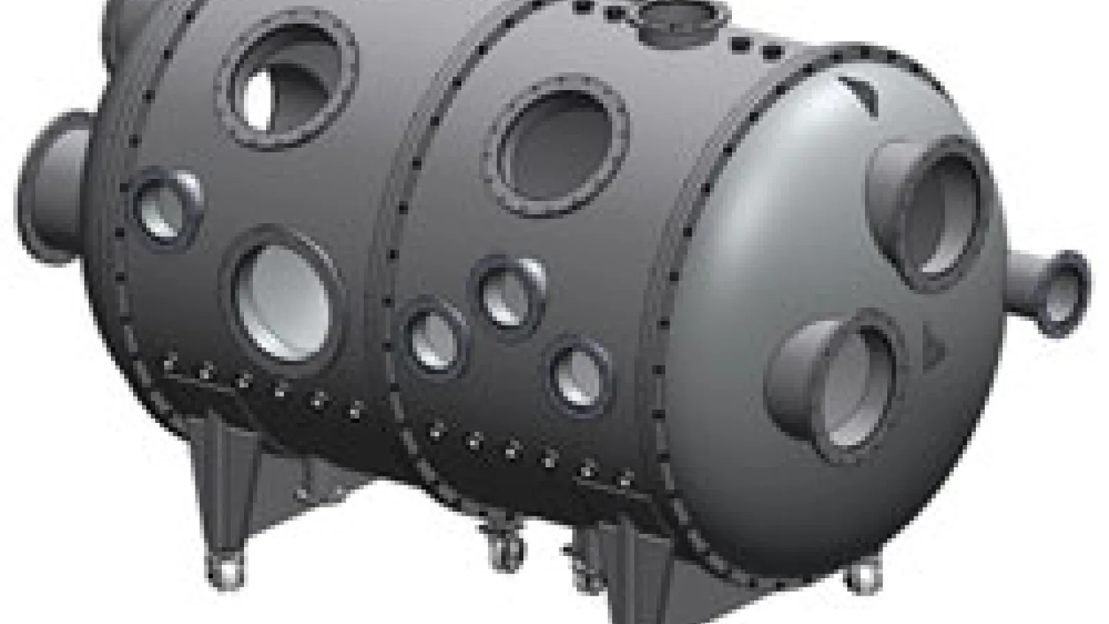 CAD model of compressor chamber at Scarlet Laser Facility