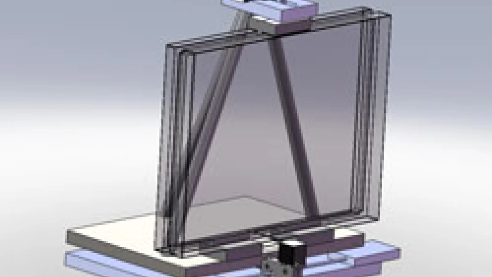 CAD model of optical grating mounts
